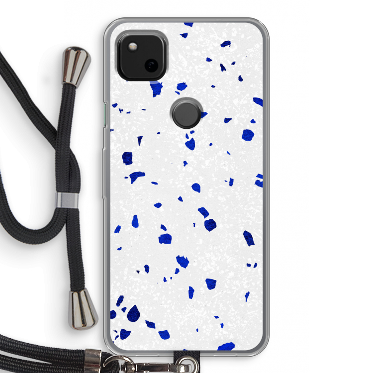 Terrazzo N°5: Pixel 4a Transparant Hoesje met koord