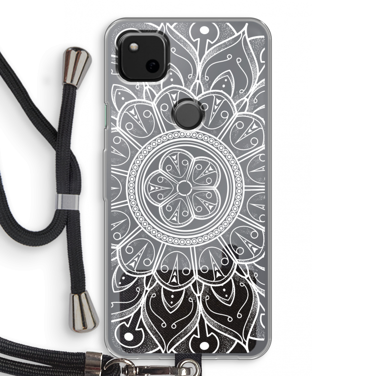 Roses Are Red: Pixel 4a Transparant Hoesje met koord