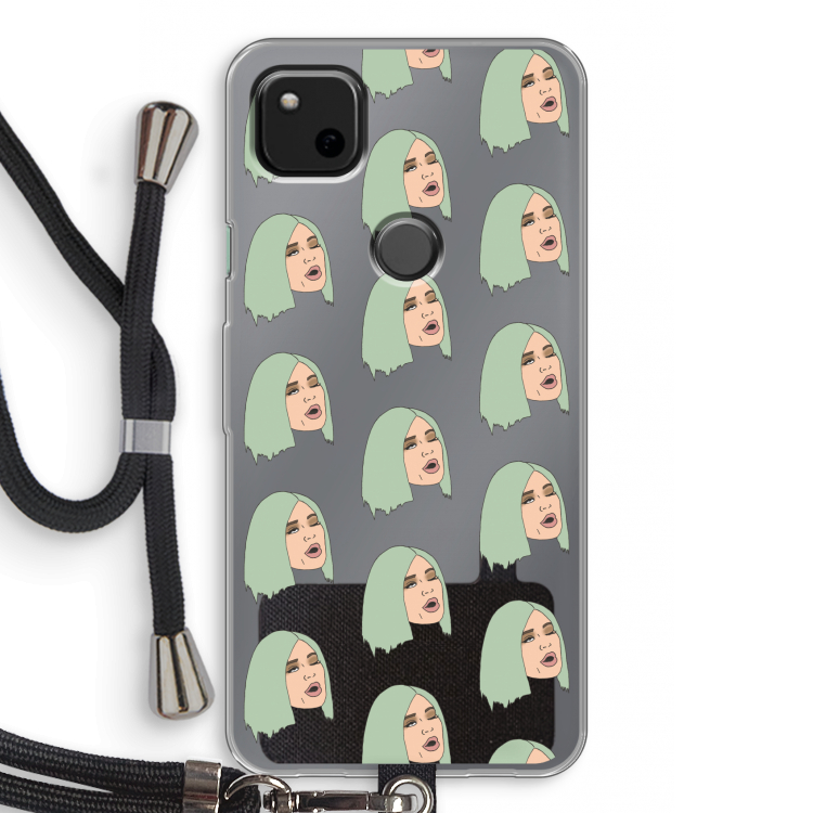 King Kylie: Pixel 4a Transparant Hoesje met koord