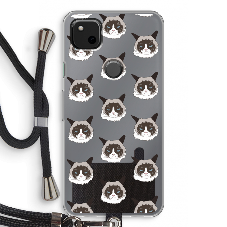 It's a Purrr Case: Pixel 4a Transparant Hoesje met koord