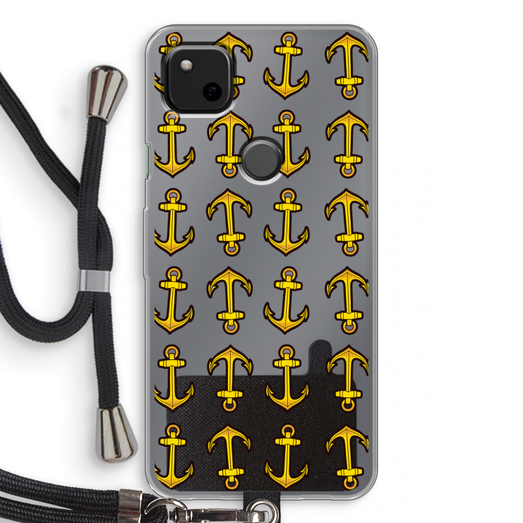 Musketon Anchor: Pixel 4a Transparant Hoesje met koord