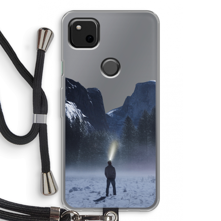 Wanderlust: Pixel 4a Transparant Hoesje met koord