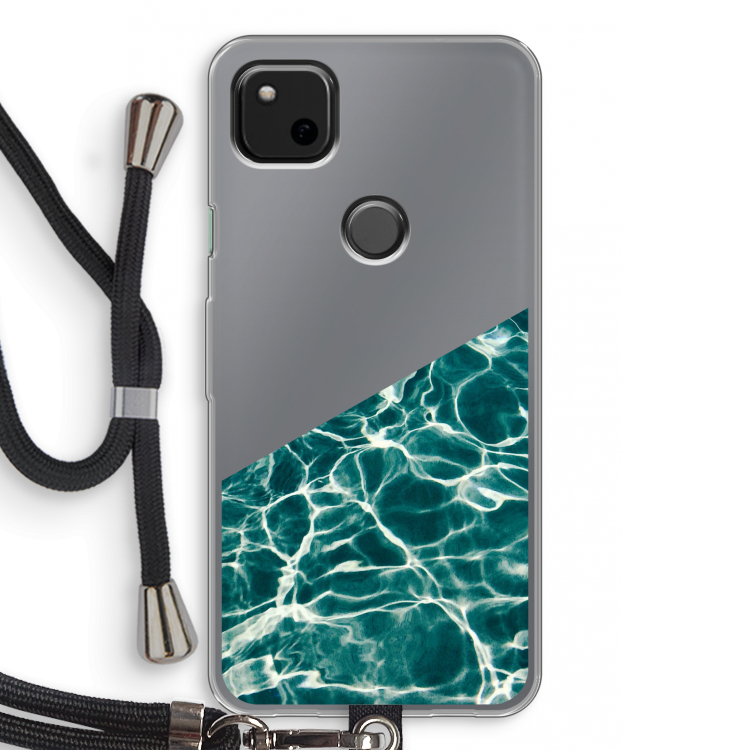 Weerkaatsing water: Pixel 4a Transparant Hoesje met koord