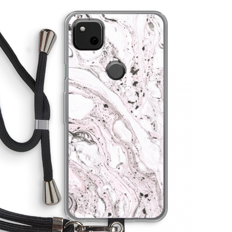 Mengelmoes: Pixel 4a Transparant Hoesje met koord