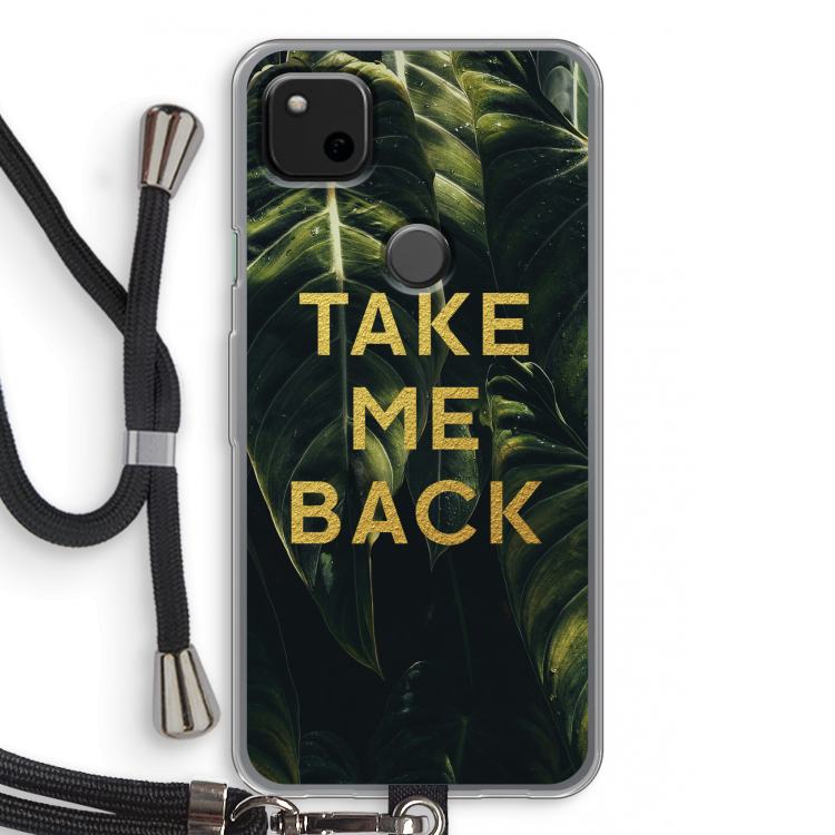 Take me back: Pixel 4a Transparant Hoesje met koord