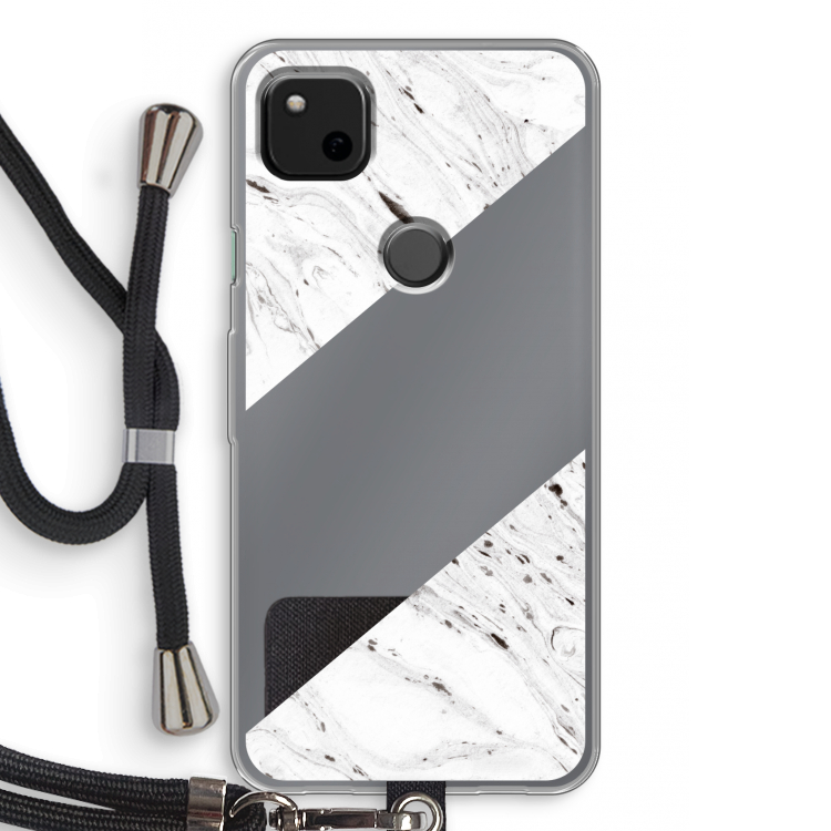 Biggest stripe: Pixel 4a Transparant Hoesje met koord