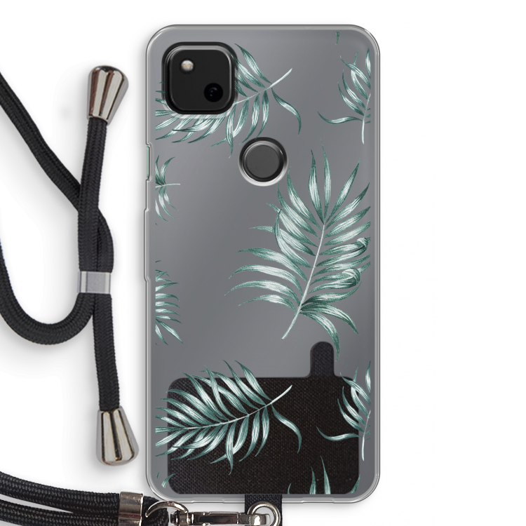 Simple leaves: Pixel 4a Transparant Hoesje met koord