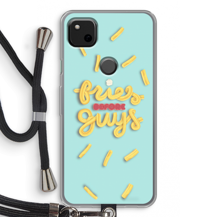 Always fries: Pixel 4a Transparant Hoesje met koord