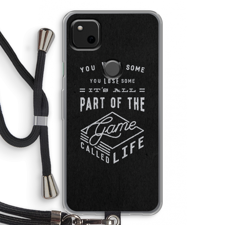 Life: Pixel 4a Transparant Hoesje met koord