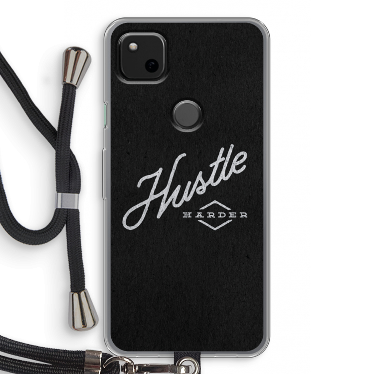 Hustle: Pixel 4a Transparant Hoesje met koord