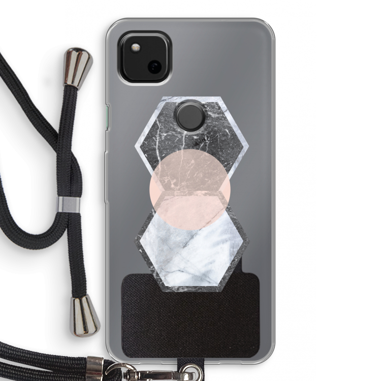 Creatieve toets: Pixel 4a Transparant Hoesje met koord