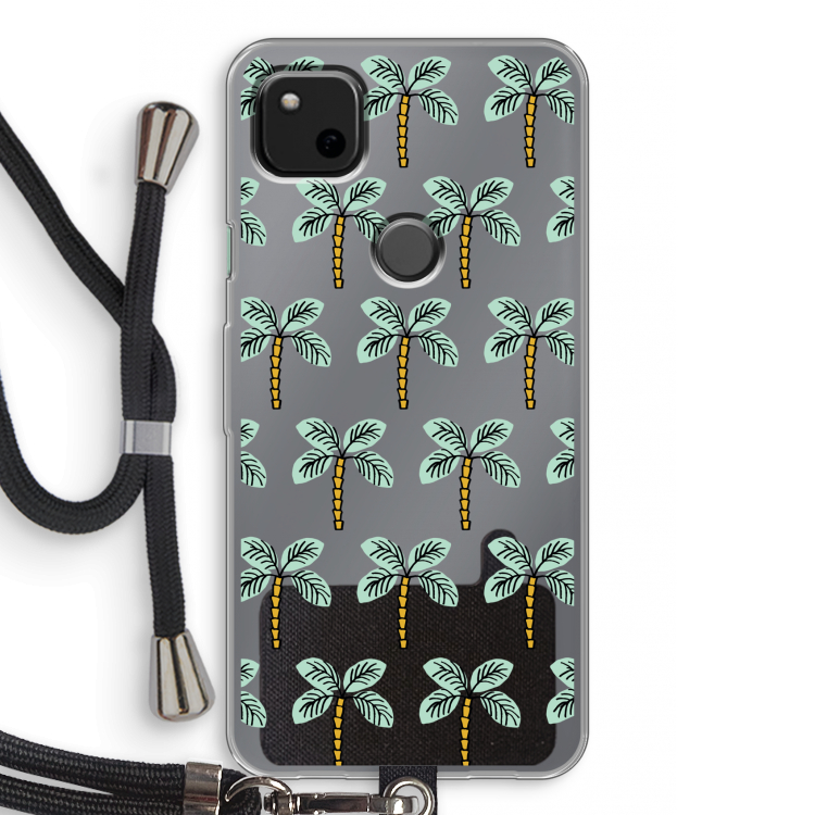 Paradise: Pixel 4a Transparant Hoesje met koord