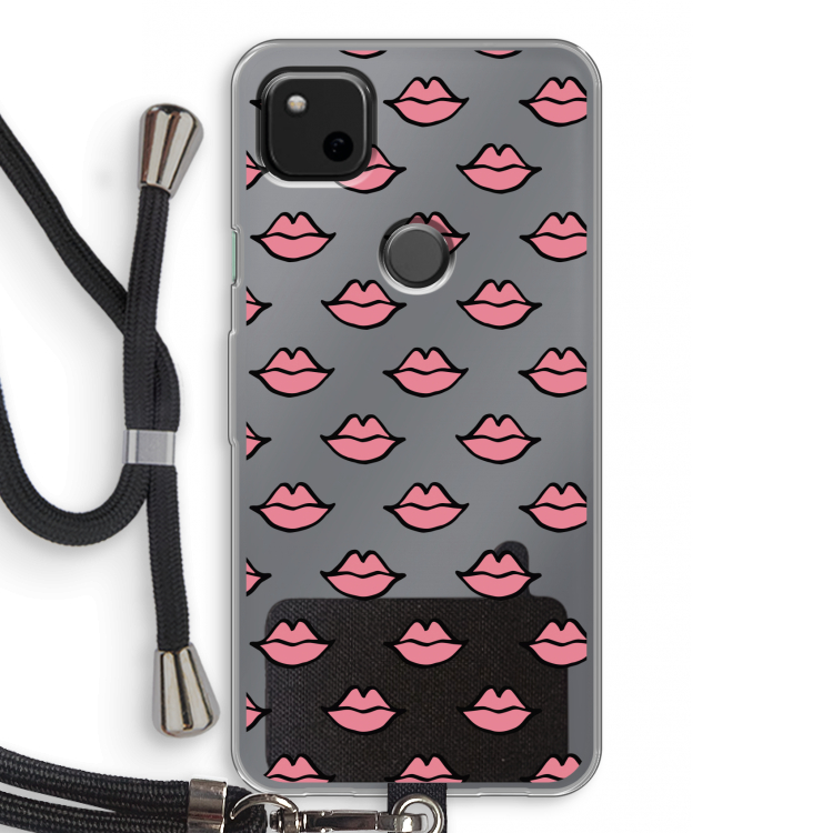 Lipjes: Pixel 4a Transparant Hoesje met koord