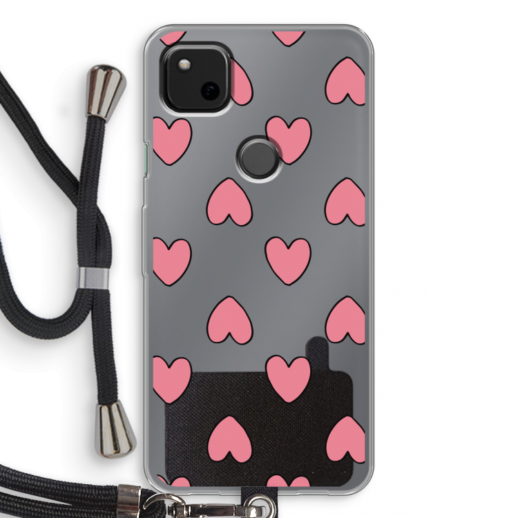 Ondersteboven verliefd: Pixel 4a Transparant Hoesje met koord