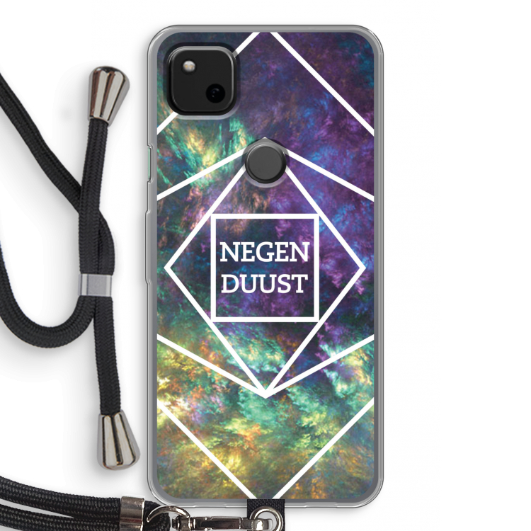 Negenduust ruimte: Pixel 4a Transparant Hoesje met koord