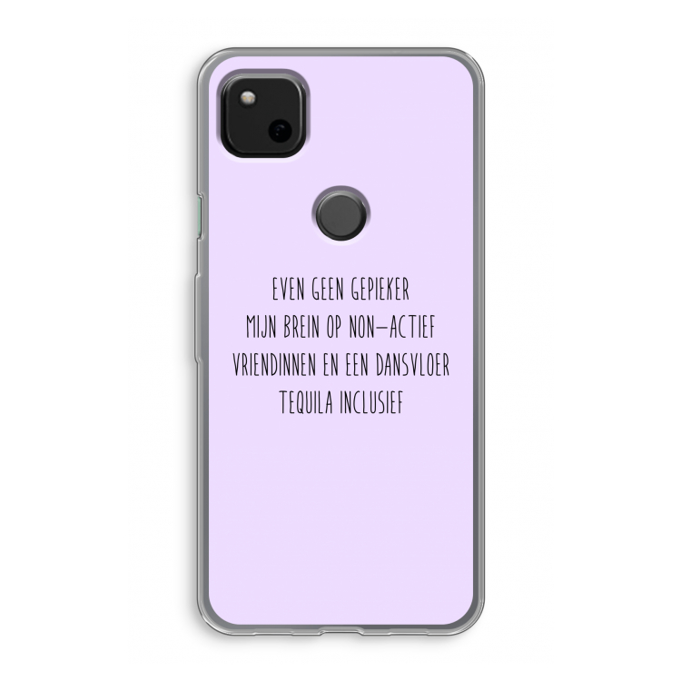 Tequila: Google Pixel 4a Transparant Hoesje