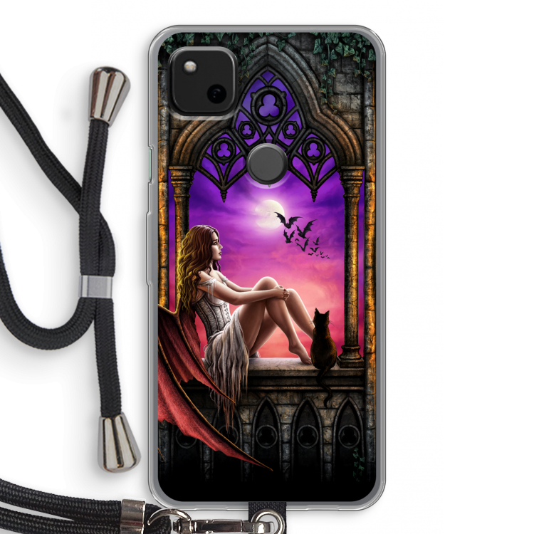 Kinderen van de nacht: Pixel 4a Transparant Hoesje met koord