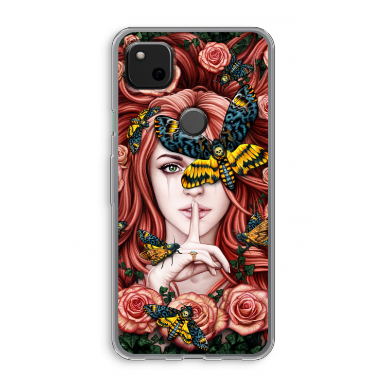 Lady Moth: Google Pixel 4a Transparant Hoesje