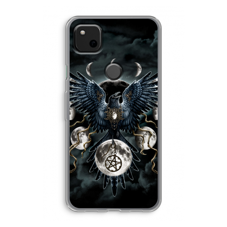 Sinister Wings: Google Pixel 4a Transparant Hoesje