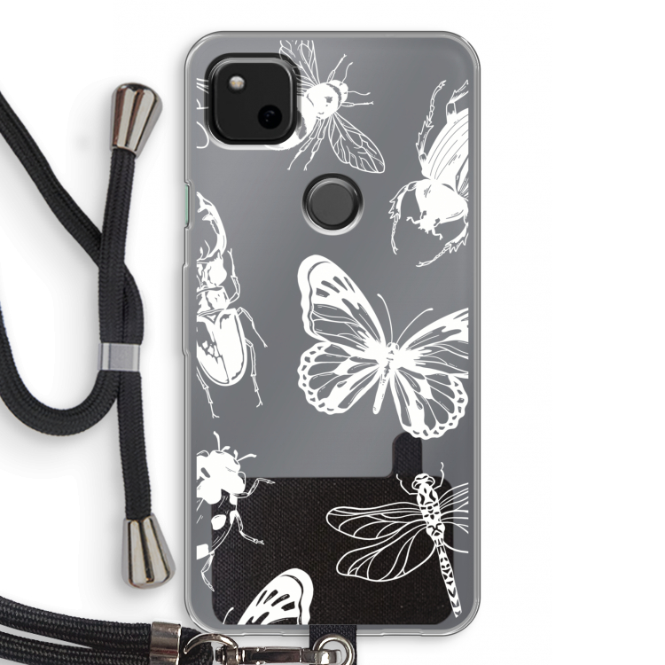 Tiny Bugs: Pixel 4a Transparant Hoesje met koord