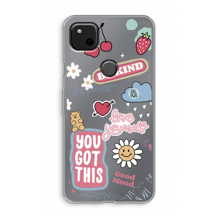 Positivity: Google Pixel 4a Transparant Hoesje