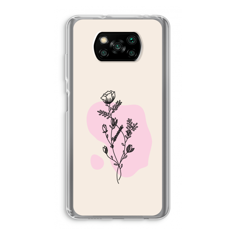 Roses are red: Xiaomi Poco X3 NFC Transparant Hoesje
