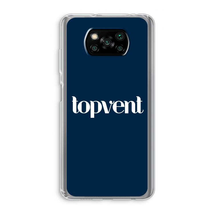 Topvent Navy: Xiaomi Poco X3 NFC Transparant Hoesje
