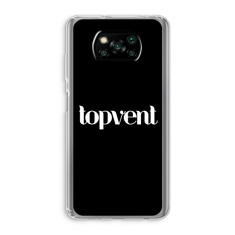 Topvent Zwart: Xiaomi Poco X3 NFC Transparant Hoesje