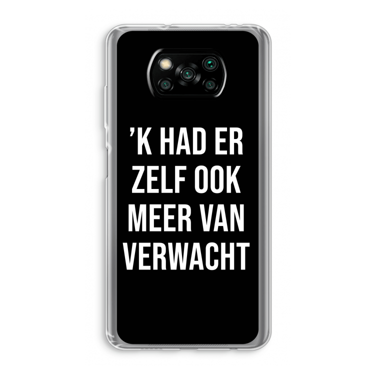 Meer verwacht - Zwart: Xiaomi Poco X3 NFC Transparant Hoesje