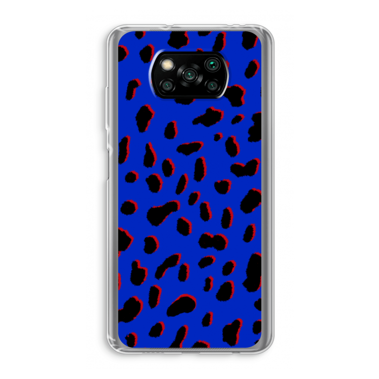 Blue Leopard: Xiaomi Poco X3 NFC Transparant Hoesje