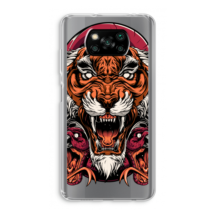 Tiger and Rattlesnakes: Xiaomi Poco X3 NFC Transparant Hoesje