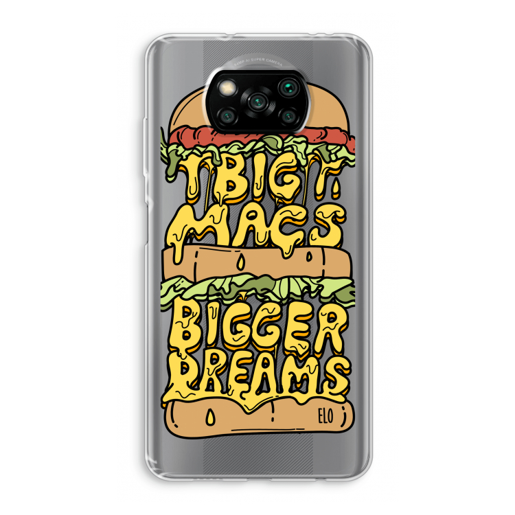 Big Macs Bigger Dreams: Xiaomi Poco X3 NFC Transparant Hoesje