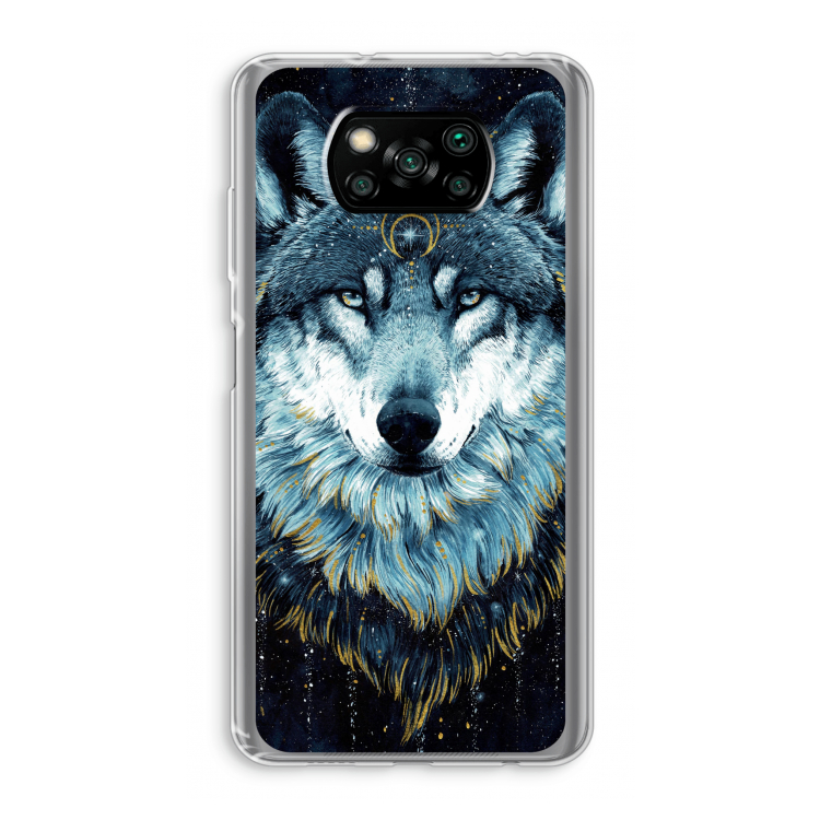 Darkness Wolf: Xiaomi Poco X3 NFC Transparant Hoesje