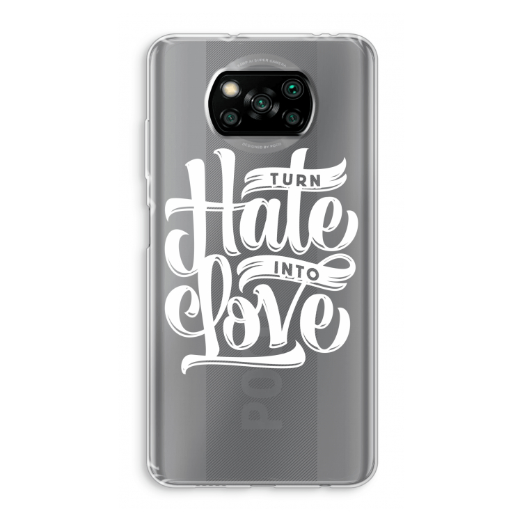 Turn hate into love: Xiaomi Poco X3 NFC Transparant Hoesje