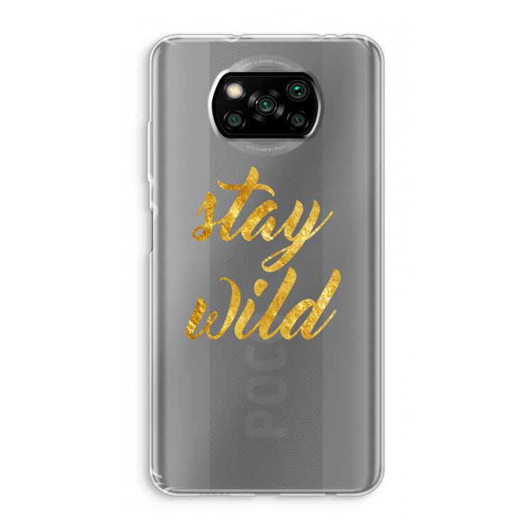 Stay wild: Xiaomi Poco X3 NFC Transparant Hoesje