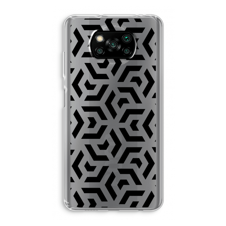Crazy pattern: Xiaomi Poco X3 NFC Transparant Hoesje