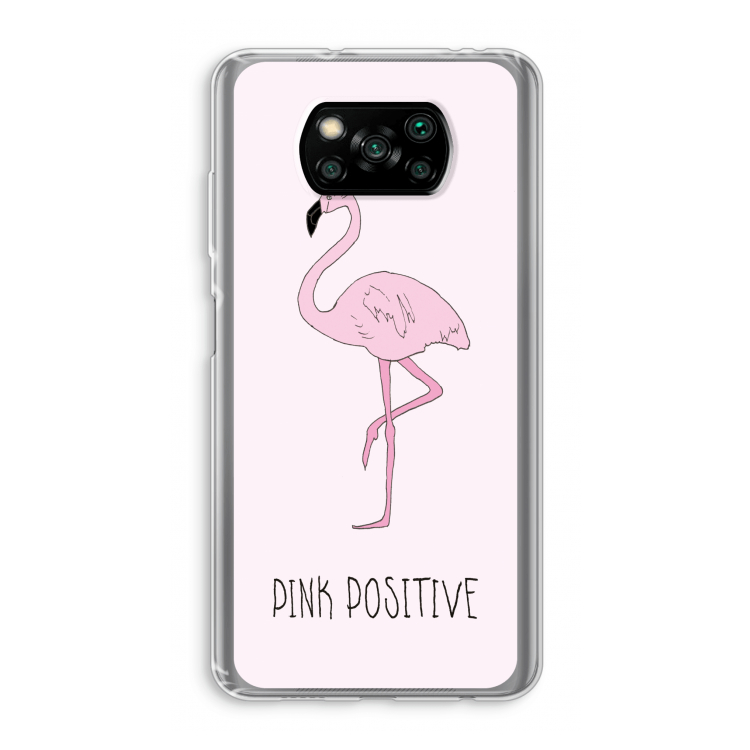 Pink positive: Xiaomi Poco X3 NFC Transparant Hoesje