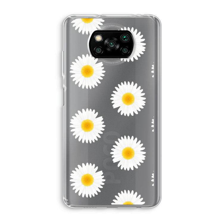 Margrietjes: Xiaomi Poco X3 NFC Transparant Hoesje