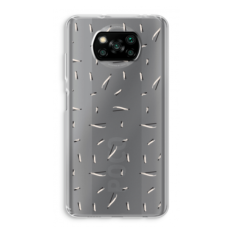 Hipster stripes: Xiaomi Poco X3 NFC Transparant Hoesje
