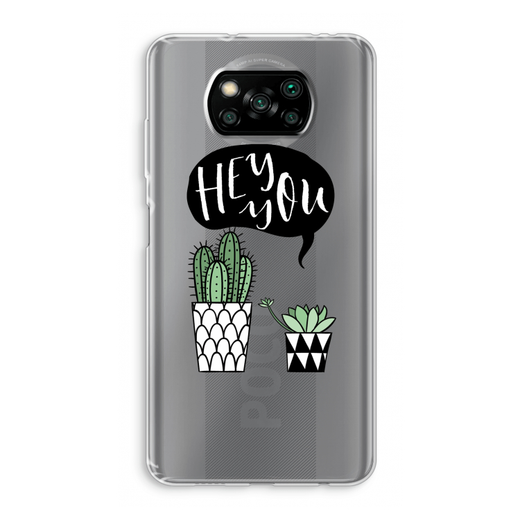 Hey you cactus: Xiaomi Poco X3 NFC Transparant Hoesje