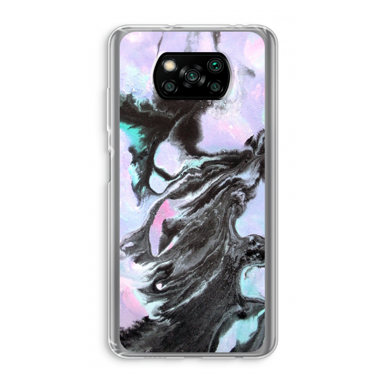 Pastel zwart: Xiaomi Poco X3 NFC Transparant Hoesje