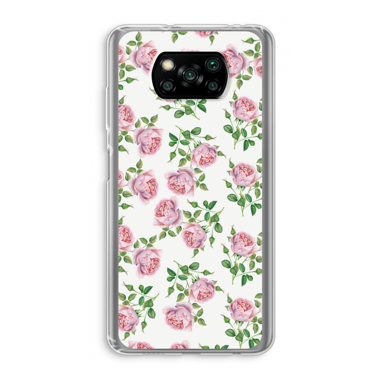 Kleine roosjes: Xiaomi Poco X3 NFC Transparant Hoesje