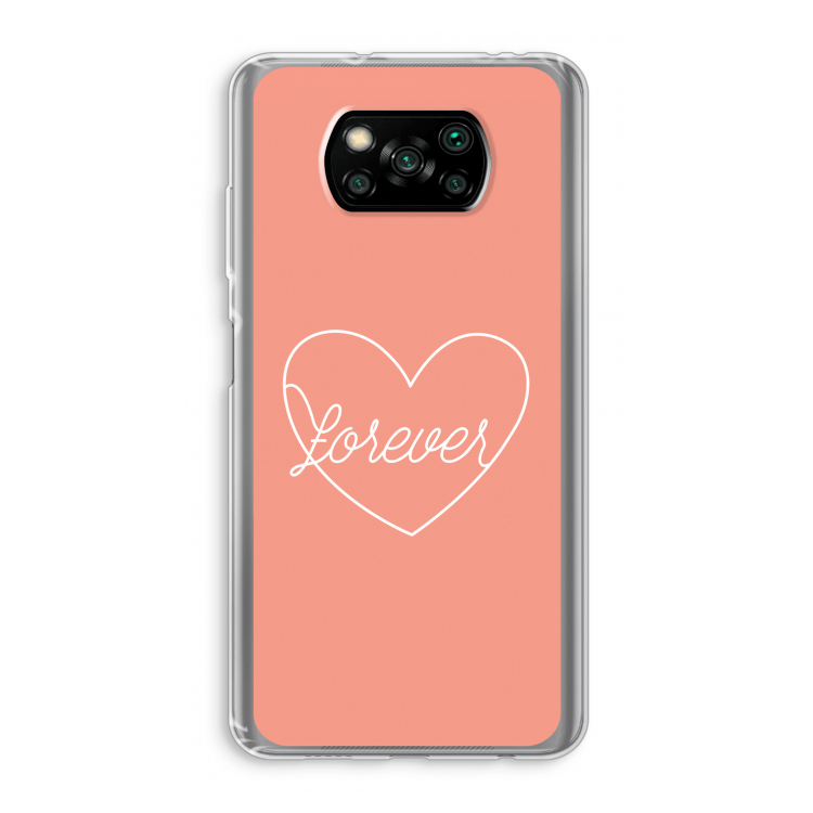 Forever heart: Xiaomi Poco X3 NFC Transparant Hoesje