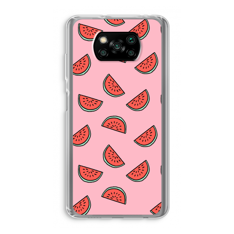 Watermeloen: Xiaomi Poco X3 NFC Transparant Hoesje