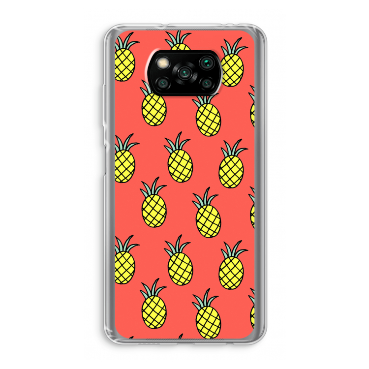 Ananas: Xiaomi Poco X3 NFC Transparant Hoesje