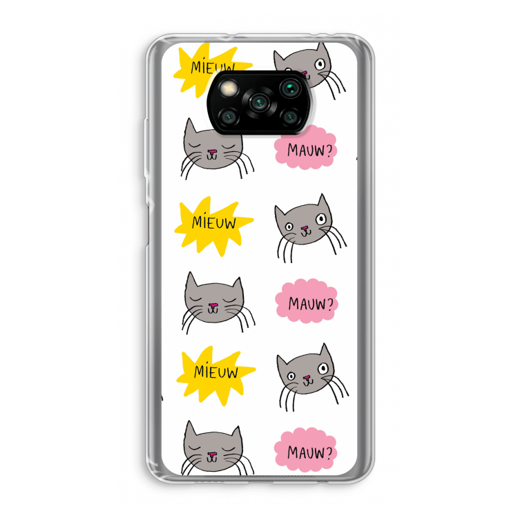 Meow: Xiaomi Poco X3 NFC Transparant Hoesje