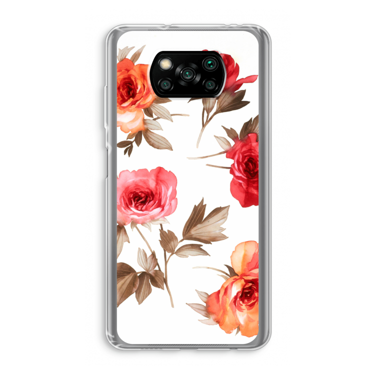Roosjes: Xiaomi Poco X3 NFC Transparant Hoesje