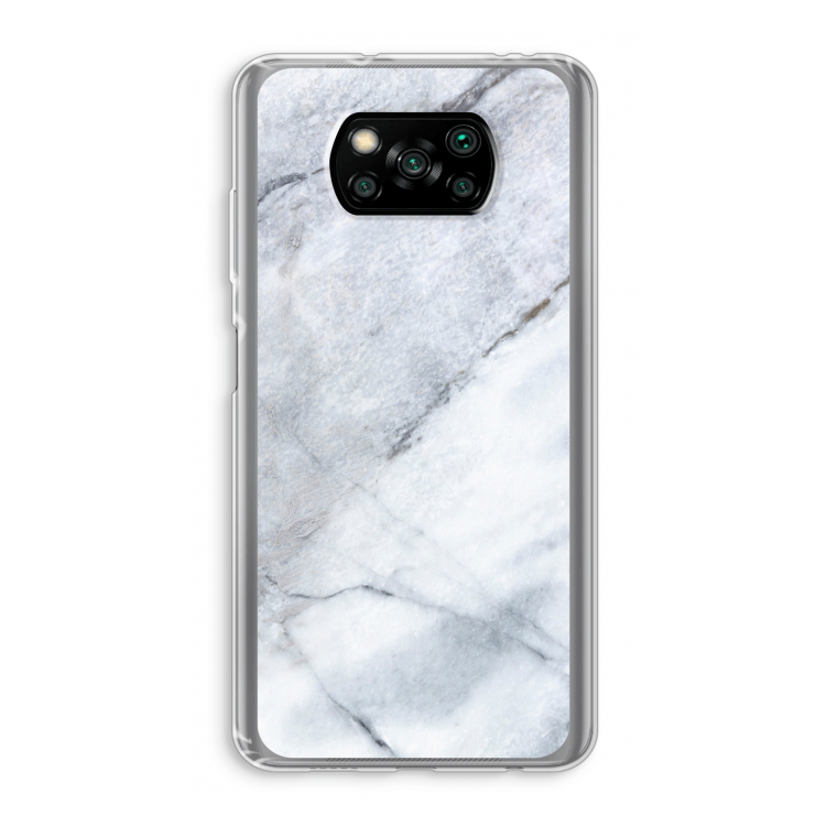 Witte marmer: Xiaomi Poco X3 NFC Transparant Hoesje