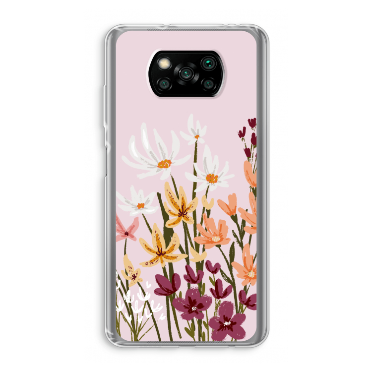 Painted wildflowers: Xiaomi Poco X3 NFC Transparant Hoesje