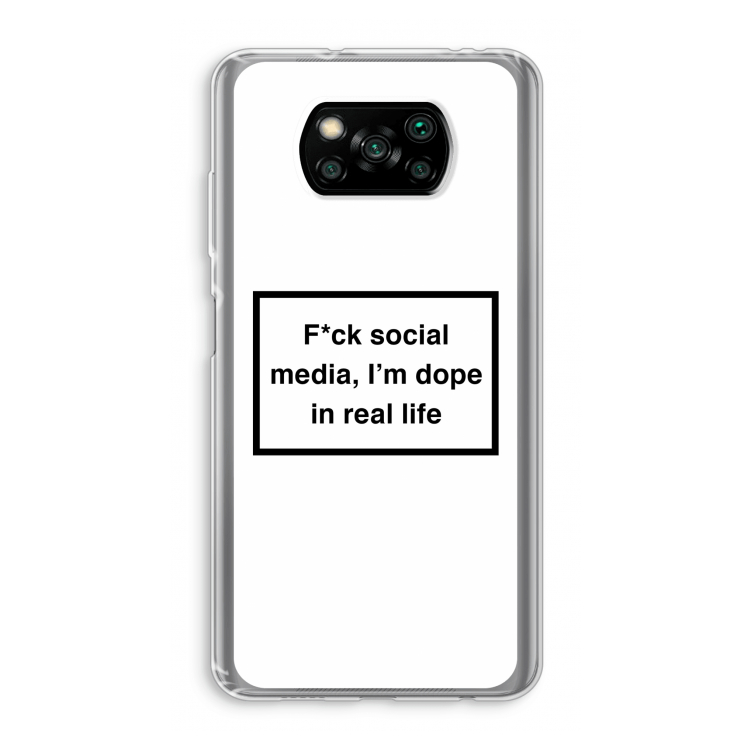 I'm dope: Xiaomi Poco X3 NFC Transparant Hoesje